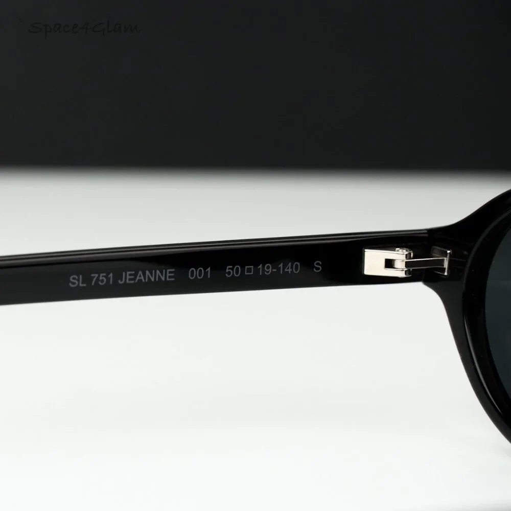 Saint Laurent Men Sunglasses Black Oval SL751 JEANNE 001 BRAND NEW